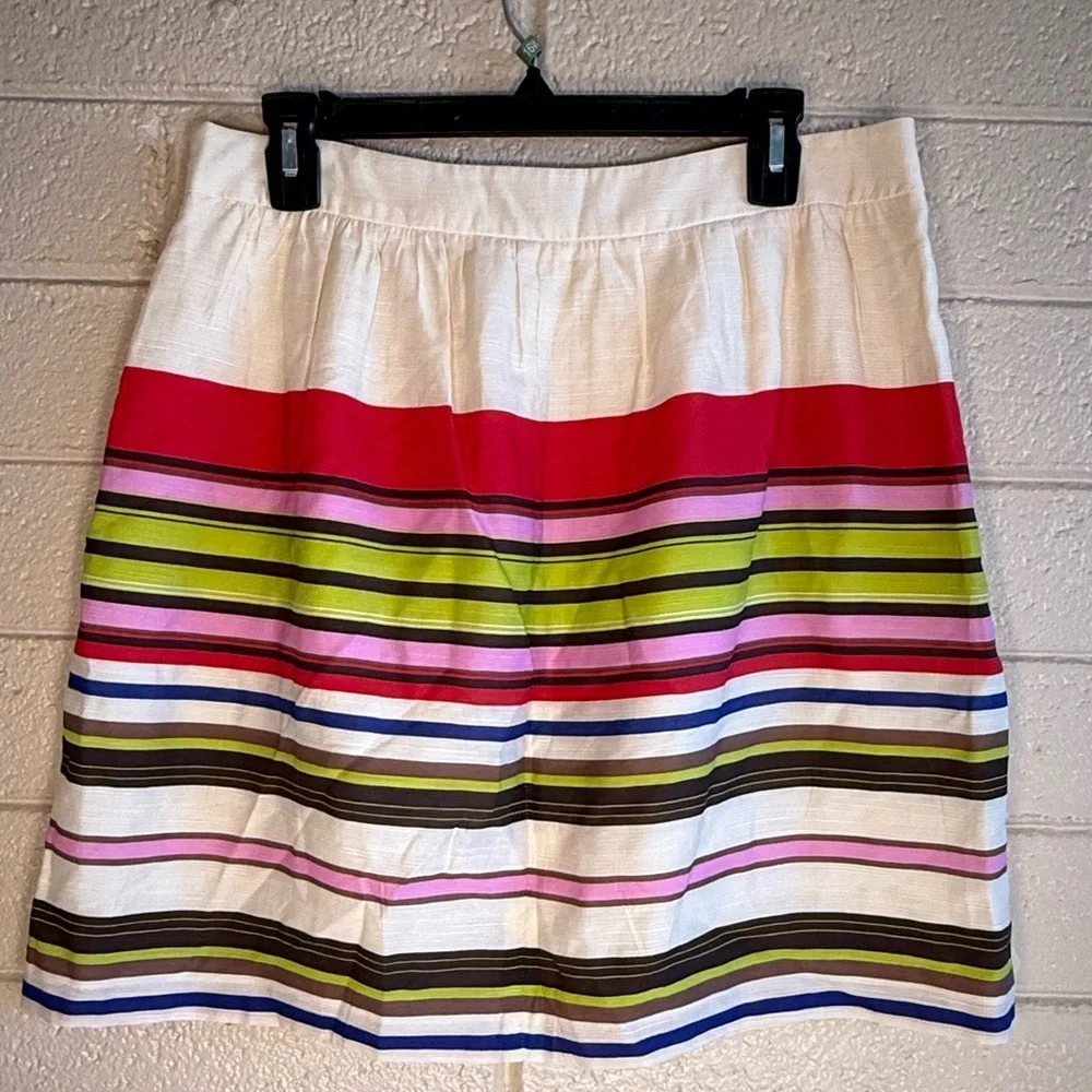 LOFT Ivory Textured Skirt